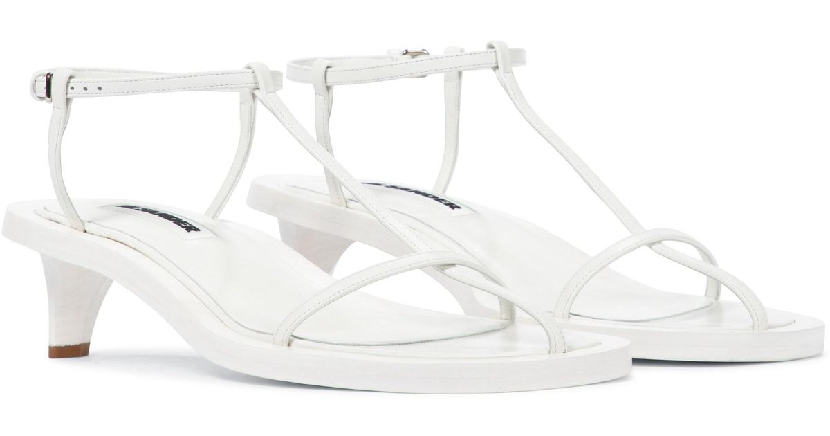 jil sander white sandals