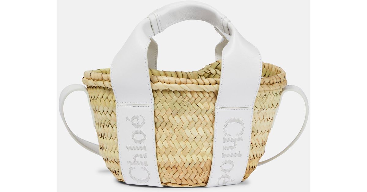 Loewe Basket Bag In Natural White
