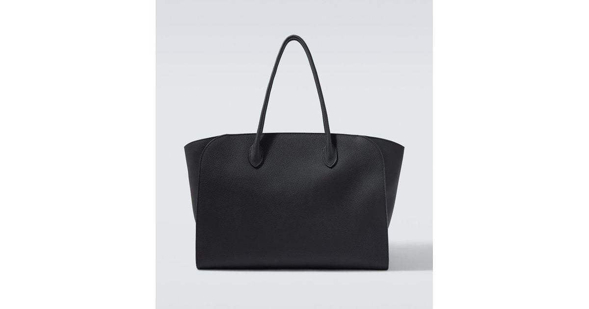 The Row Marlo 17 Leather Tote Bag in Black for Men | Lyst Canada