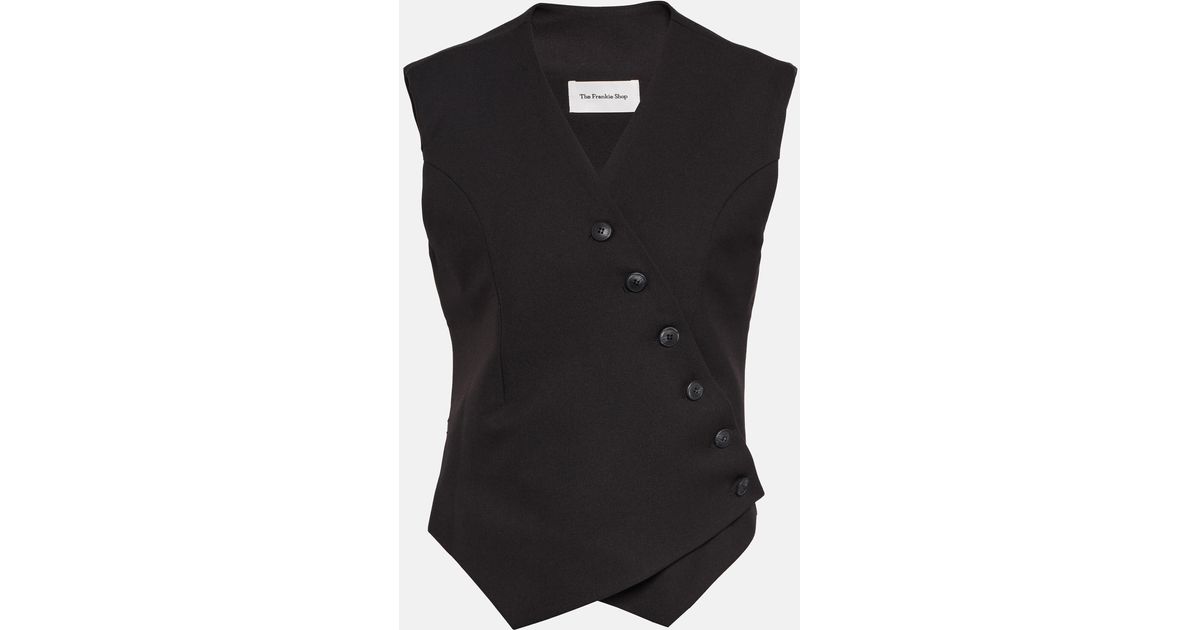 Frankie Shop Maesa Asymmetric Vest in Black | Lyst