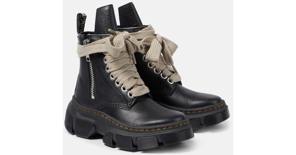Rick Owens X Dr. Martens 1918 Dmxl Calf Length Boot in Black | Lyst
