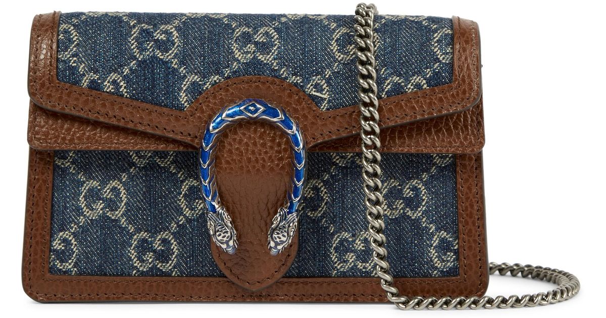 Gucci Dionysus Super Mini Denim Crossbody Bag in Blue Lyst Canada