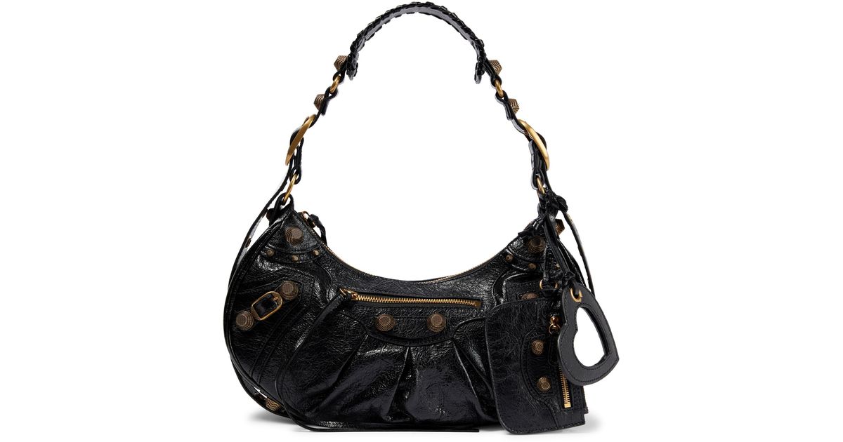 Balenciaga Le Cagole Small Leather Shoulder Bag in Black Lyst