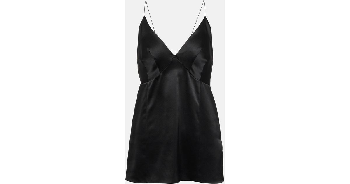 Khaite Grisella Silk Camisole Top in Black | Lyst