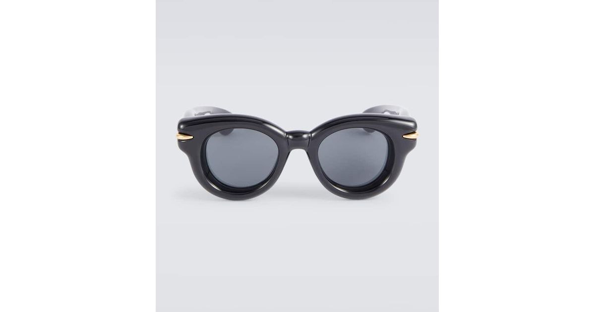 Loewe Dark Blue Round Sunglasses LOEWE EYEWEAR Round-frame tortoiseshell acetate sunglasses  main image 2