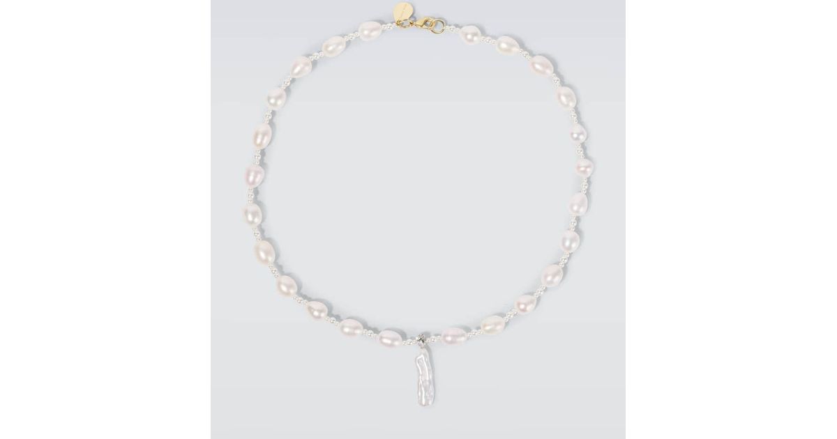 Simone Rocha Staccato Pearls And Faux Pearls Pendant