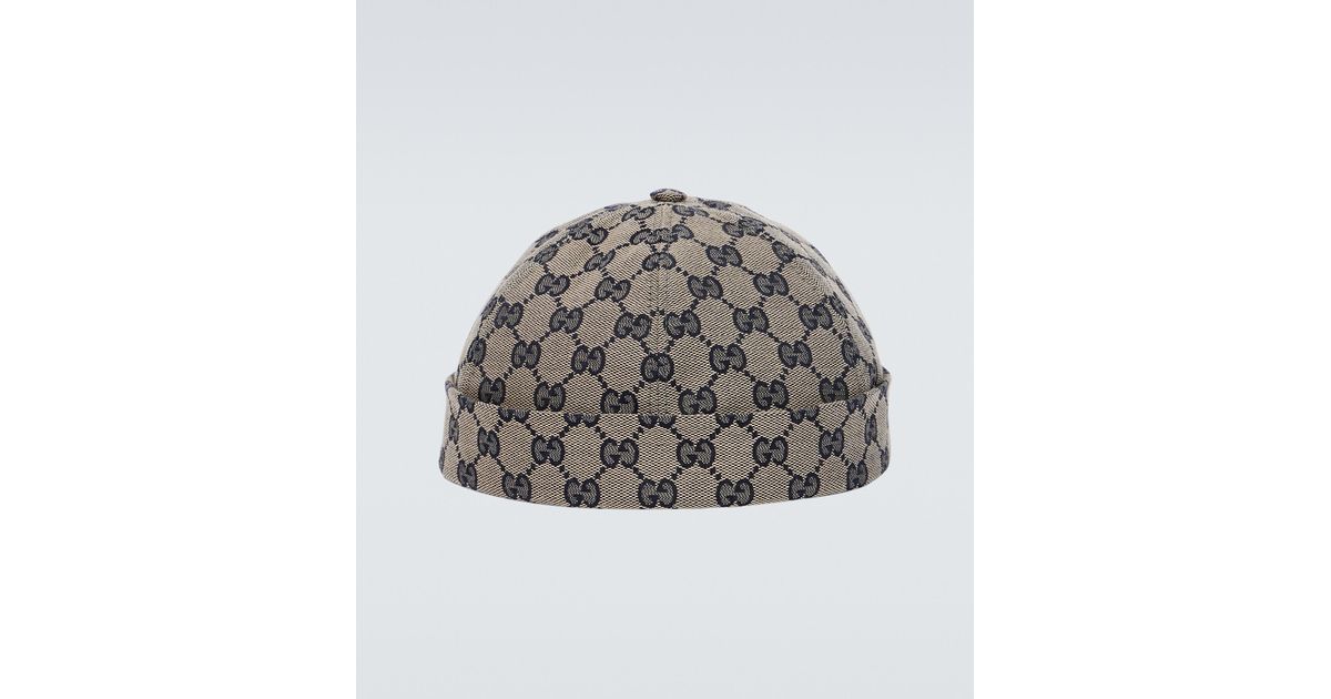 Gucci GG Canvas Beanie in Gray for Men | Lyst