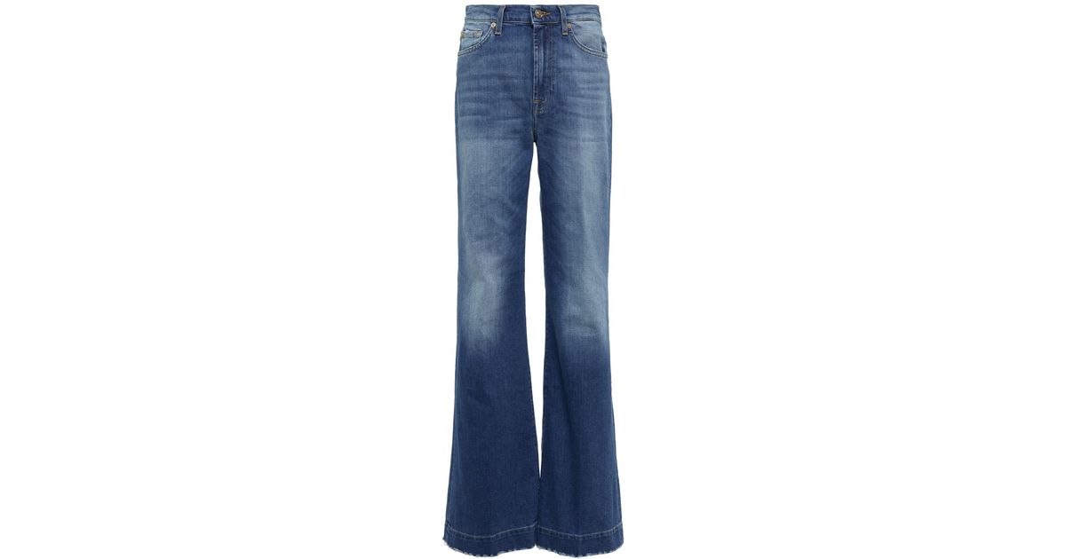 Jeans flared Modern Dojo7 For All Mankind in Denim di colore Blu Donna Jeans da Jeans 7 For All Mankind 