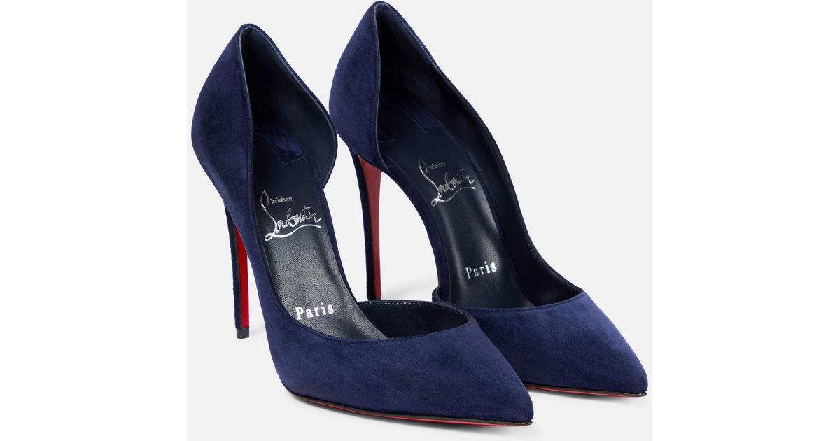 Christian Louboutin Iriza Suede Pumps in Blue Lyst