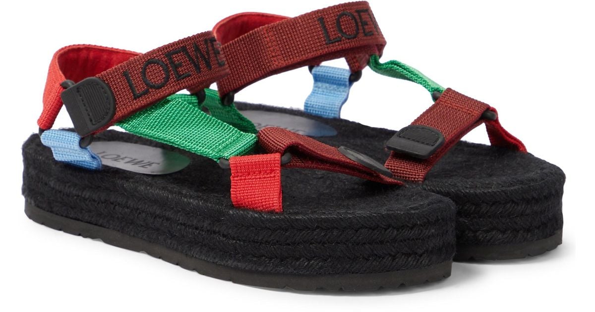 Loewe Logo Embroidered Hiking Sandals Lyst UK