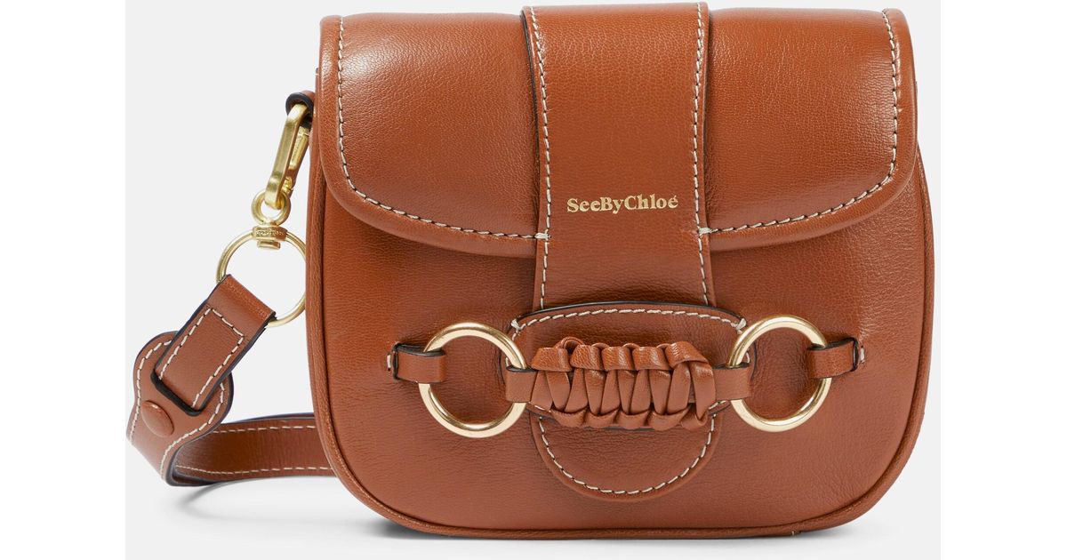 See By Chloé See By Chloe Saddie Small Leather Satchel Bag in Brown | Lyst