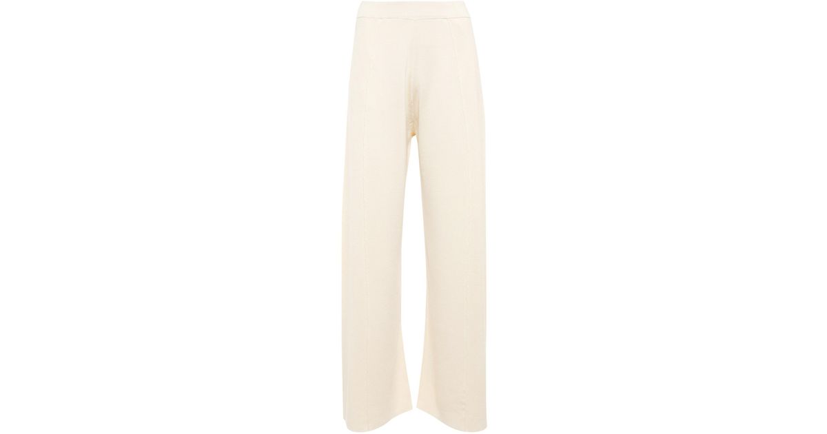 The Row Gretel Silk Wide-leg Pants in Natural White (Natural) | Lyst