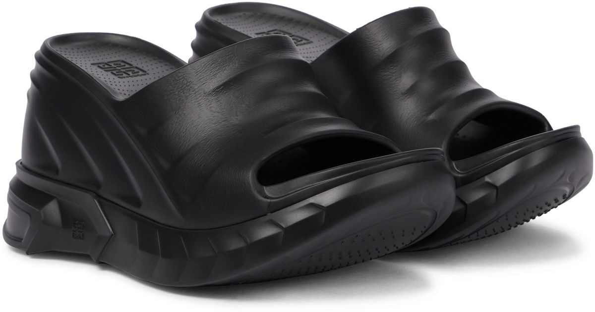 givenchy marshmallow platform wedge mules