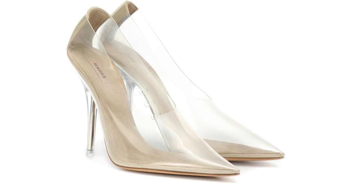 Yeezy Leather Transparent Pumps (season 8) in White - Lyst