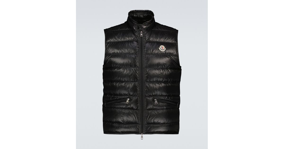 Moncler Gui Down Gilet in Black for Men | Lyst