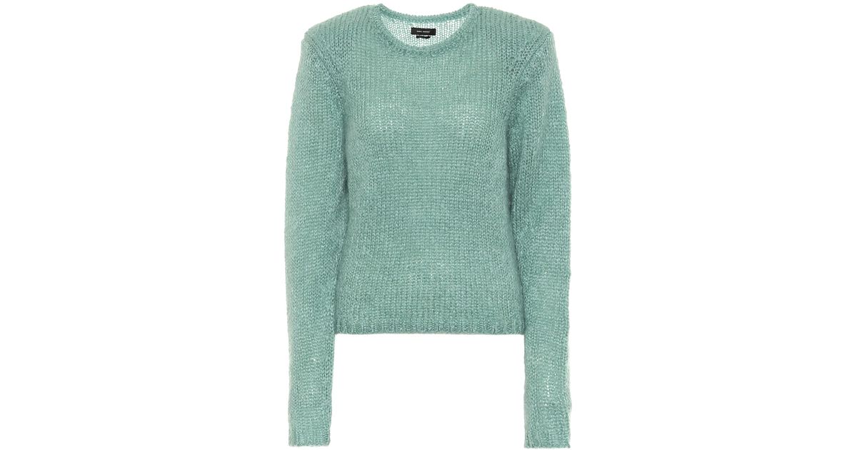 Isabel Marant Erin Mohair-blend Sweater in Green - Lyst