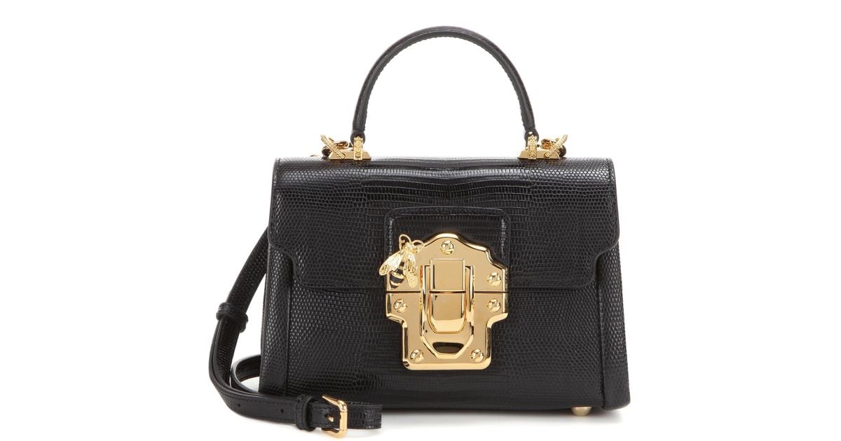 Dolce & Gabbana Lucia Mini Leather Cross-body Bag in Black | Lyst Australia