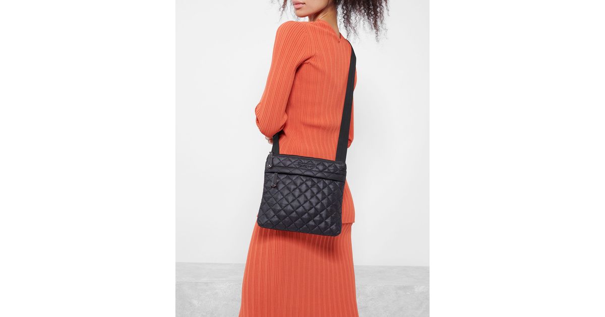 MZ Wallace Black Oxford Metro Flat Crossbody Lyst UK