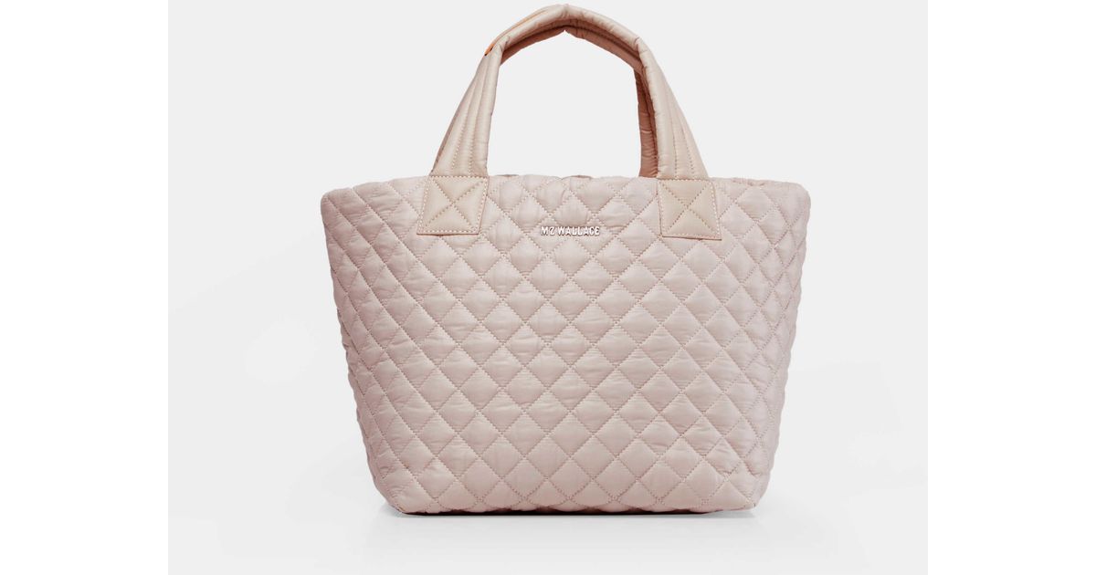 MZ Wallace Quilted Mushroom Small Metro Tote in Natural | Lyst