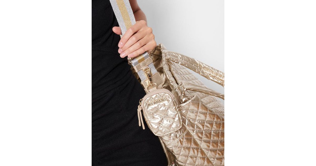 MZ Wallace Platinum Metallic Lacquer Large Metro Link Pouch Lyst