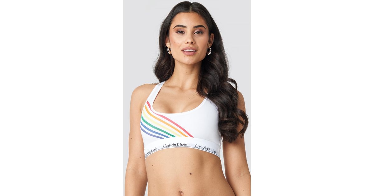 rainbow calvin klein bra