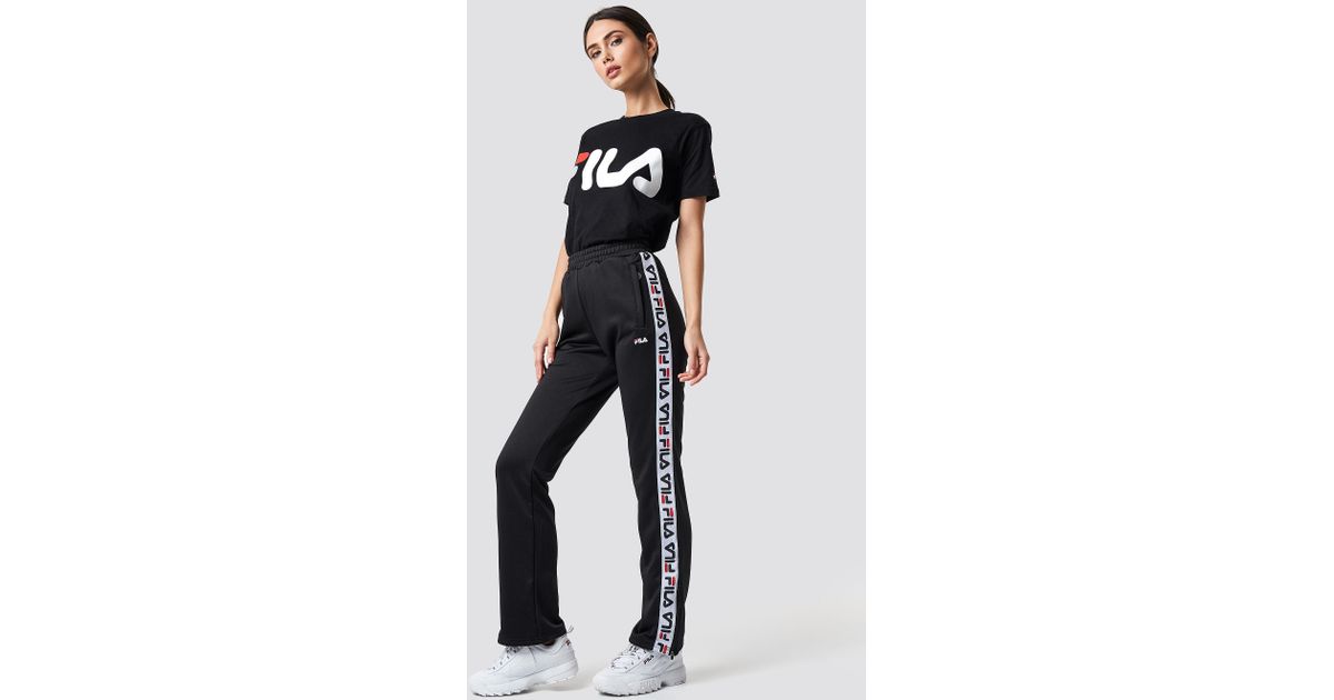 fila black track pants