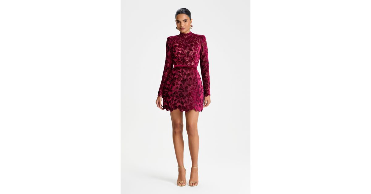 nadine merabi burgundy dress Chic Burgundy Midi Dress: Perfect for Autumn Occasions