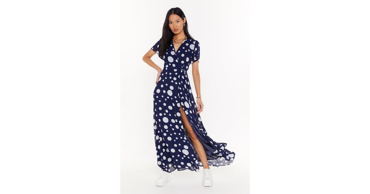 spotty maxi dress