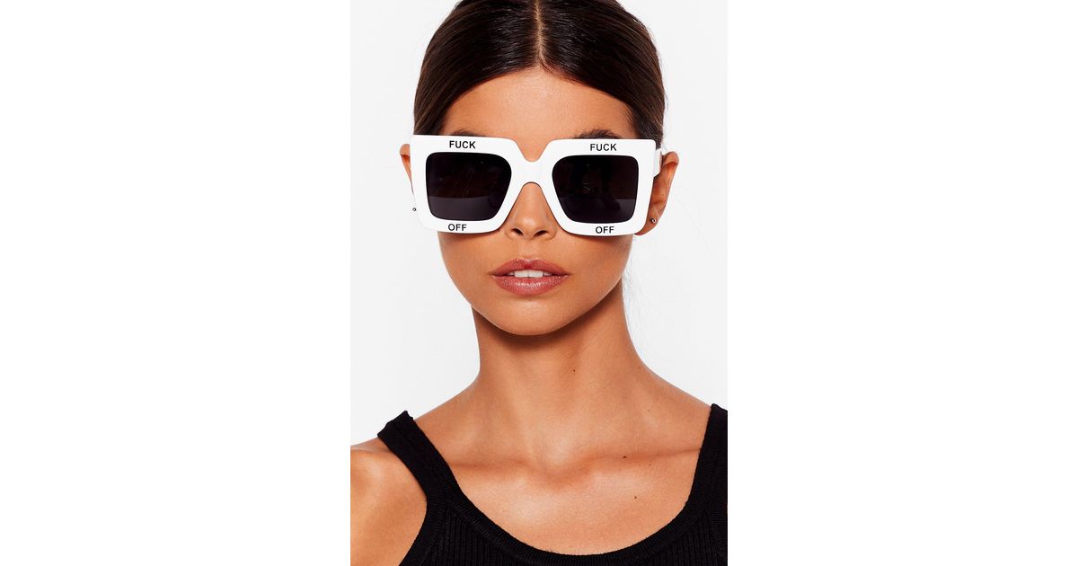 designer white sunglasses