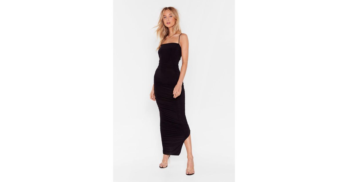 only fools ruche in midi dress