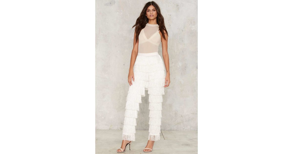 nasty gal white joggers