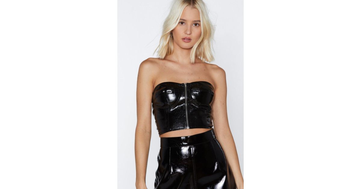 vinyl bustier top