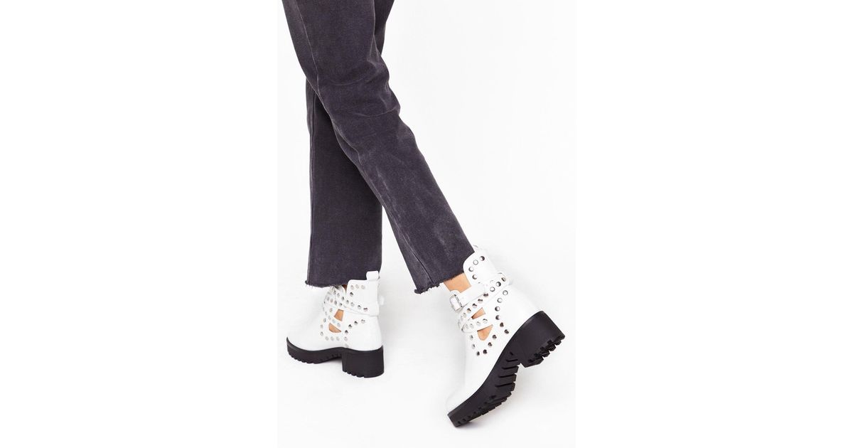 nasty gal white booties