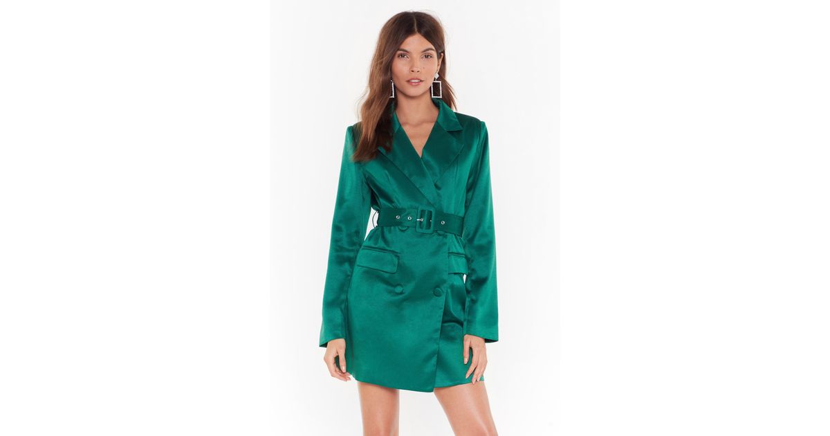taking care of business satin dress