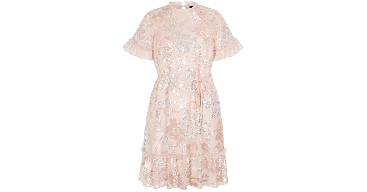 needle and thread floral gloss dress