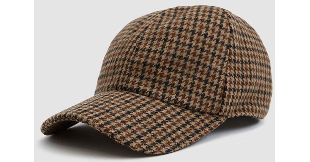 houndstooth baseball cap