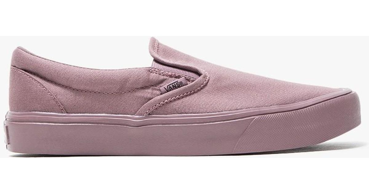 mauve vans slip ons