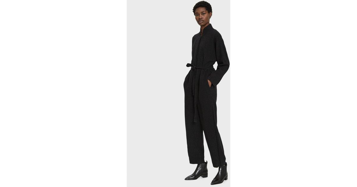 black crane high neck jumpsuit