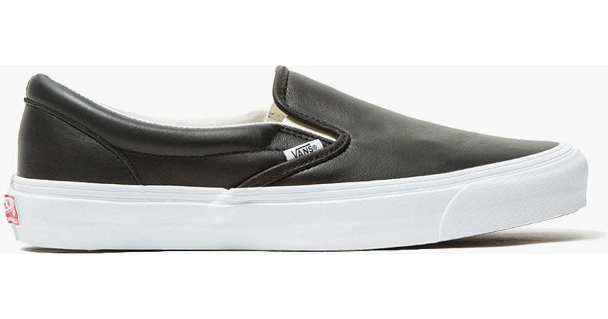 black leather classic vans