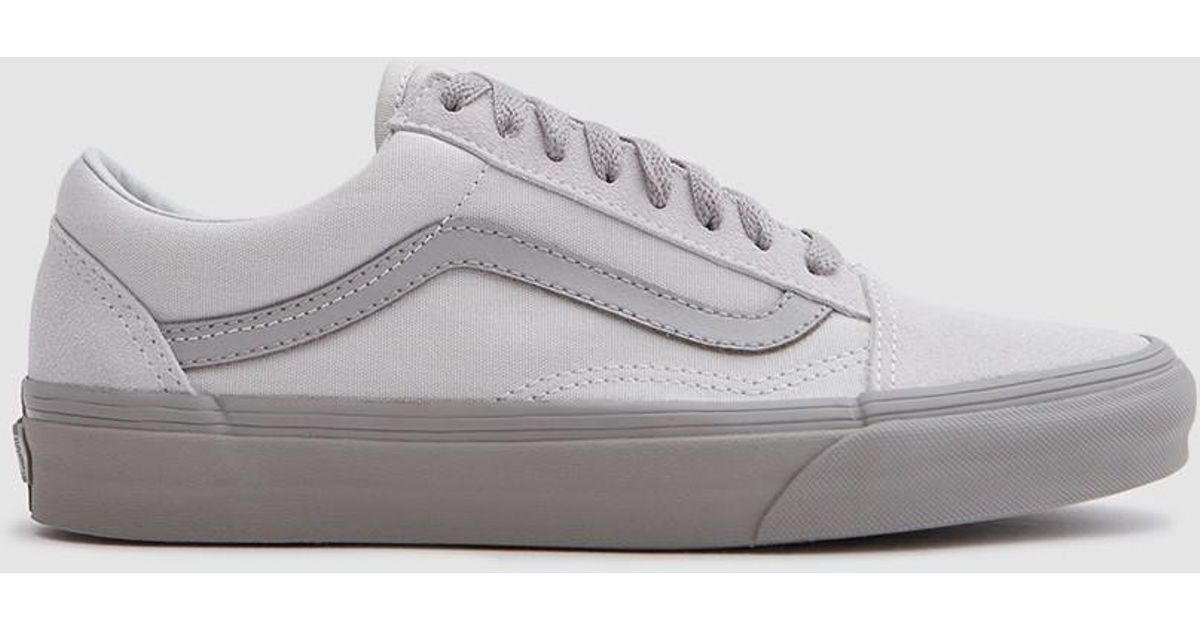 vans glacier grey leather slip ons