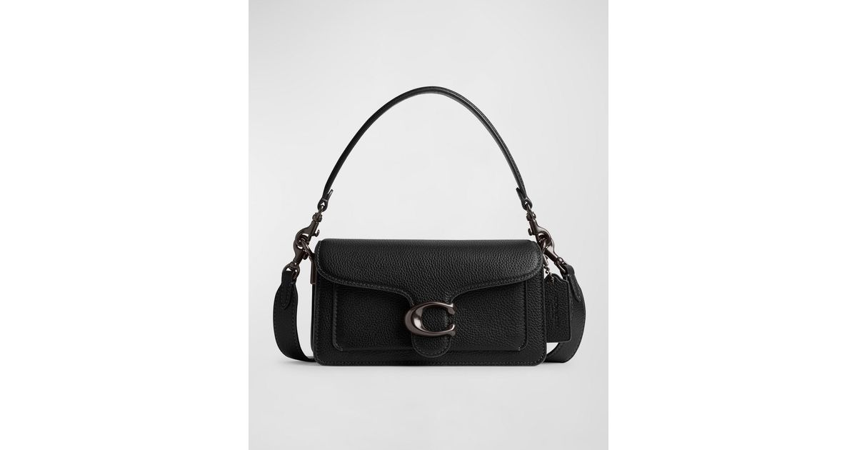 COACH Tabby 20 Pebble Leather Shoulder Bag in Black Lyst