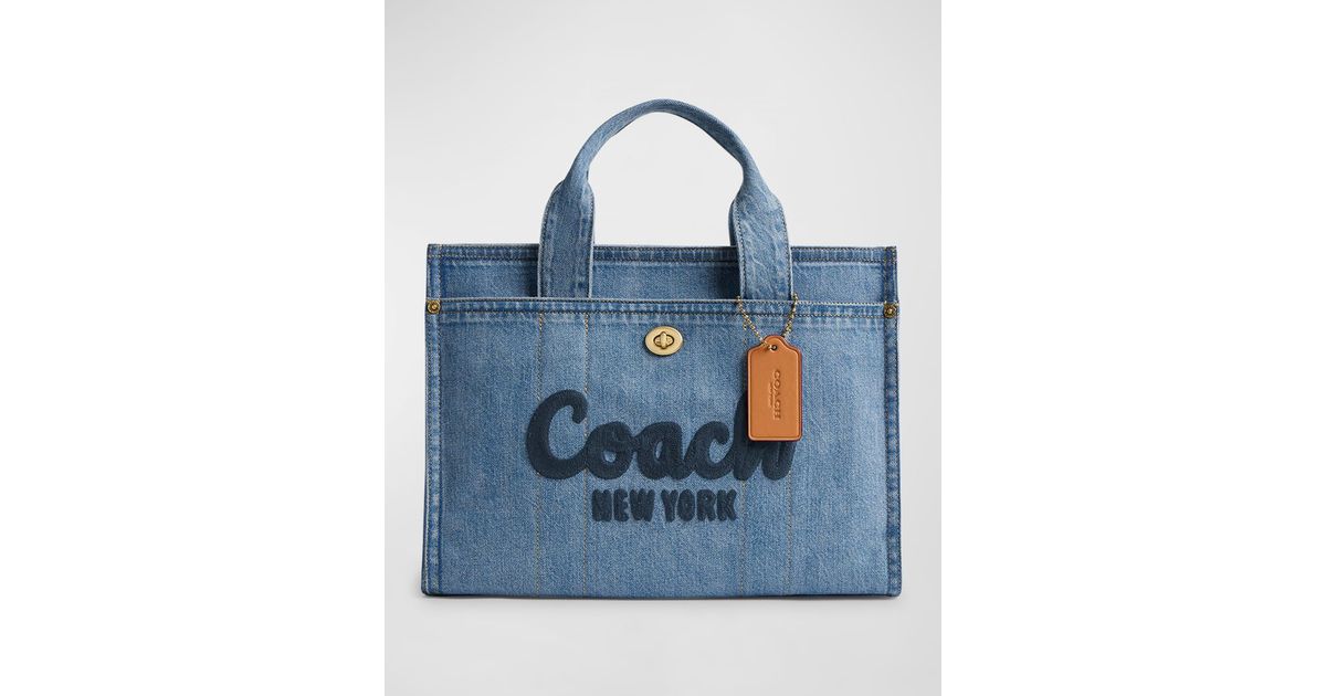 Coach denim tote sale
