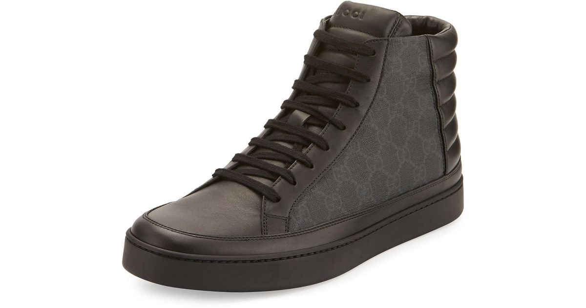 Leather High-top Sneakers 
