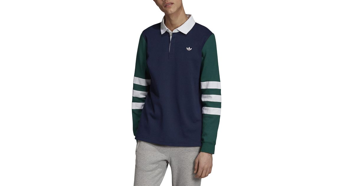 adidas colorblock rugby sweatshirt