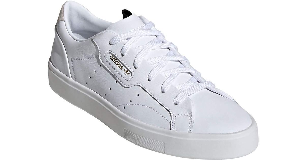 adidas white flat sneakers