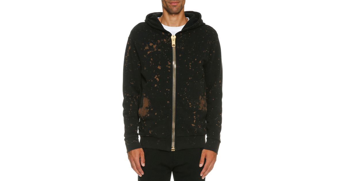 bleach splatter hoodie