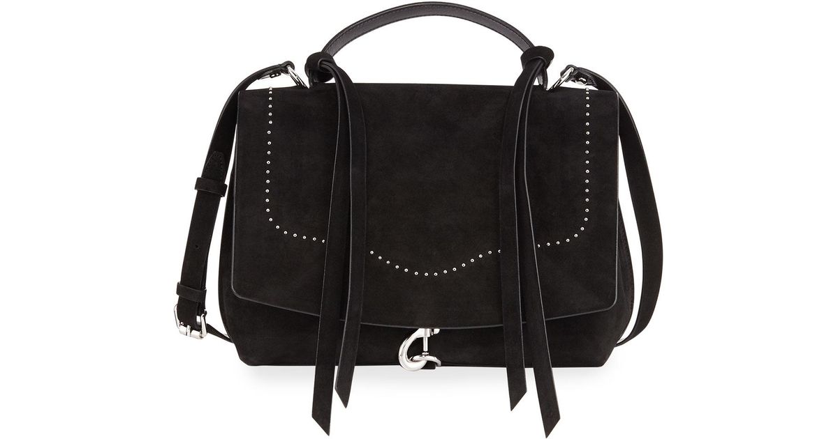 rebecca minkoff black studded bag