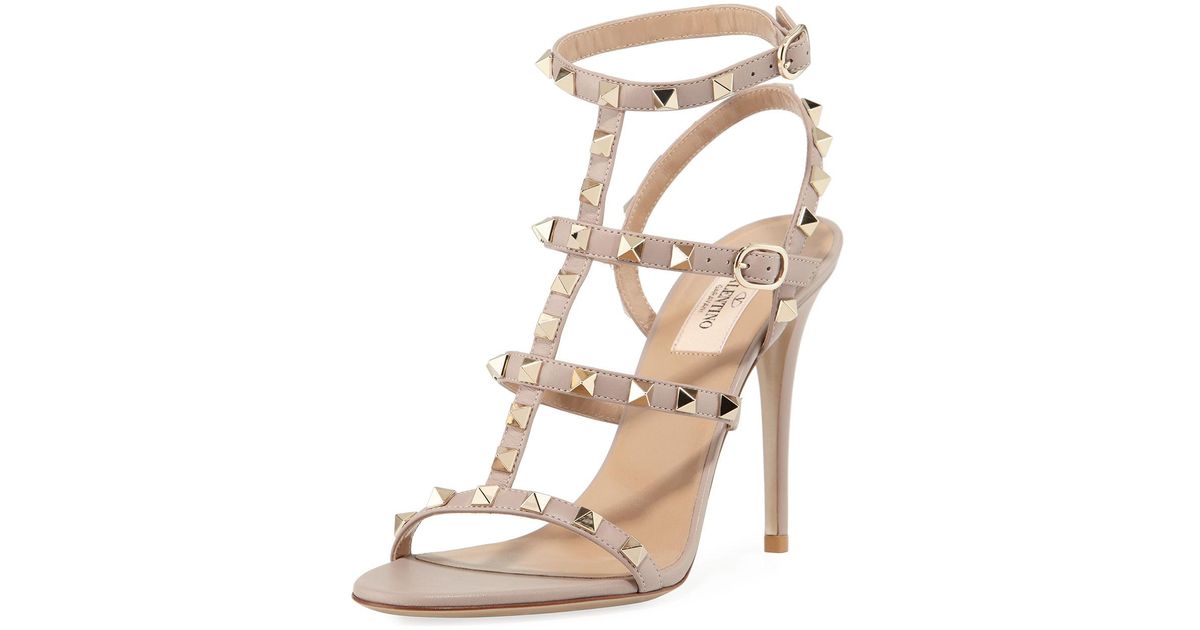 valentino rockstud caged sandal