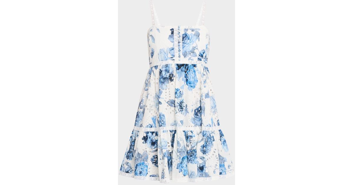 Alice+Olivia■Fallon Square Neck Babydoll Dress■ドレス Alice + Olivia Fallon Square-Neck Babydoll Mini Dress