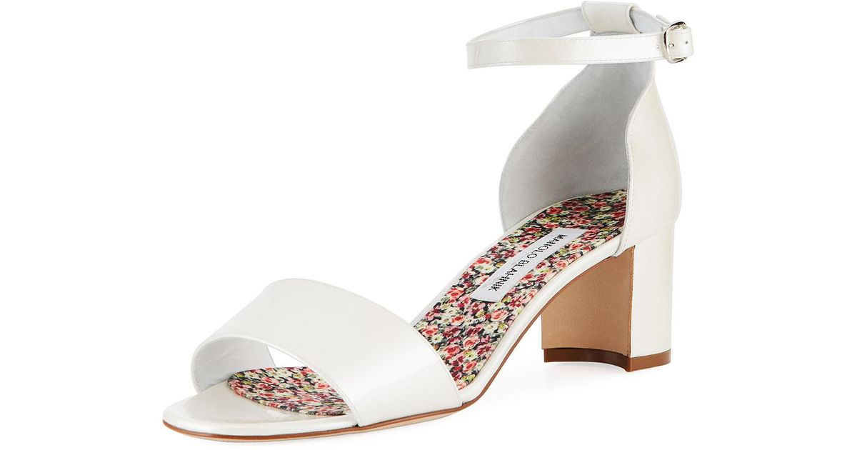 off white block heel sandals